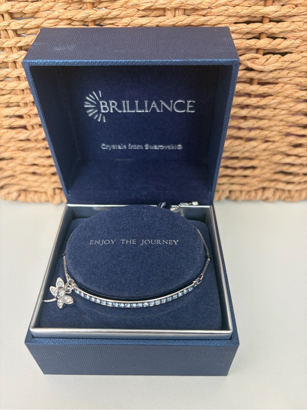 Brilliance Dragonfly Bracelet with Blue Crystal from Swarovski